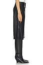 view 3 of 7 Foster Leather Culotte in Black