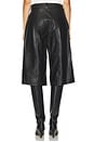 view 4 of 7 Foster Leather Culotte in Black