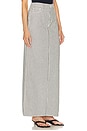 view 2 of 6 Amara Maxi Pencil Skirt With Back Slit in Ticking Stripe