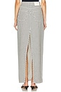 view 4 of 6 Amara Maxi Pencil Skirt With Back Slit in Ticking Stripe