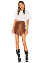 view 4 of 4 MINIFALDA DE CUERO CON FLECOS SADIE in Brown