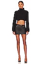 view 4 of 4 Niki Leather Mini Skirt in Black