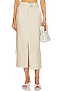 view 1 of 4 The Linen Cargo Midi Skirt in Natural Linen