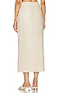 view 3 of 4 The Linen Cargo Midi Skirt in Natural Linen