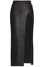 view 5 of 4 The Leather Blanca Skirt in Black