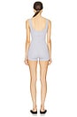 view 3 of 4 Rib Double Tank Romper in Heather Grey