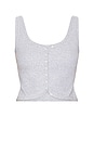 view 5 of 5 RIB BUTTON THROUGH タンクトップ in Heather Grey