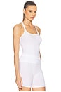 view 2 of 4 Slim Racer Tank in White