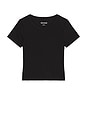 view 5 of 6 T-SHIRT BABY TEE in Black