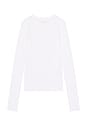 view 5 of 6 Crew Neck Extra Long Sleeve Tee in White