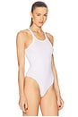 view 3 of 5 Racer Cami Bodysuit in White