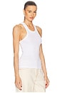 view 2 of 4 Essential Racer Tank in White