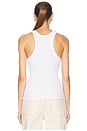 view 3 of 4 Essential Racer Tank in White