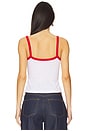 view 3 of 4 Cami Top in White & Vintage Red