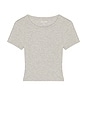 view 6 of 6 BABY TEE 티셔츠 in Heather Grey