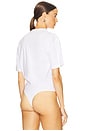 view 4 of 5 Boy Tee Bodysuit in White