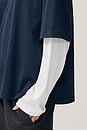 view 6 of 8 Layered Long Sleeve Tee in Navy & White