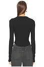 view 3 of 5 ФУТБОЛКА SCOOP HEM LONG SLEEVE TEE in black