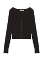 view 5 of 6 Hook & Eye Long Sleeve Tee in Black
