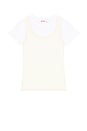 view 5 of 6 Layered Short Sleeve Tee in White & Bone