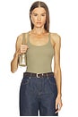 view 1 of 6 Slim Racer Tank in Llight Olive