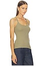 view 2 of 6 Slim Racer Tank in Llight Olive
