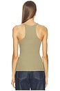 view 3 of 6 Slim Racer Tank in Llight Olive