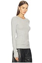 view 2 of 4 CAMISETA CREW NECK EXTRA LONG SLEEVE TEE in Heather Grey