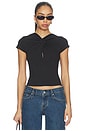 view 1 of 4 ФУТБОЛКА KEYHOLE TWIST SHORT SLEEVE TEE in Black
