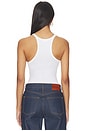 view 3 of 6 Cropped Racer Tank in White