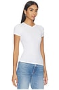 view 2 of 6 T-SHIRT V-NECK SLIM FIT TEE in White