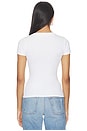 view 3 of 6 T-SHIRT V-NECK SLIM FIT TEE in White