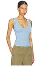 view 2 of 6 V-neck Muscle Tank in Sky Blue