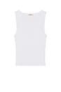 view 5 of 6 V-neck Muscle Tank in White