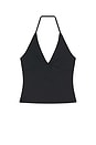 view 5 of 6 Halter Tank in Black