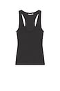 view 5 of 6 Essential Racerback Tank in Black