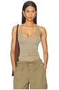 view 1 of 6 Essential Racerback Tank in Light Olive