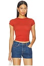 view 1 of 6 T-SHIRT COL ROND COUPE SLIM in Chili Pepper