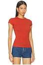 view 2 of 6 T-SHIRT COL ROND COUPE SLIM in Chili Pepper