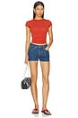 view 4 of 6 T-SHIRT COL ROND COUPE SLIM in Chili Pepper