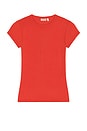 view 5 of 6 T-SHIRT COL ROND COUPE SLIM in Chili Pepper