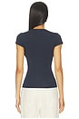 view 3 of 6 CAMISETA SLIM FIT COM GOLA REDONDA in Navy