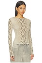 view 2 of 6 x Sophia Kelly Sheer Crew Neck Tee in Python