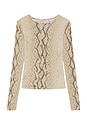 view 6 of 6 x Sophia Kelly Sheer Crew Neck Tee in Python