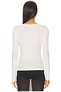 view 4 of 6 Sheer V-neck Tee in Vanilla
