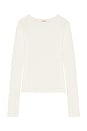 view 6 of 6 Sheer Crew Neck Tee in Vanilla