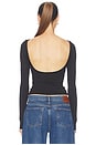 view 4 of 6 Open-back Long Sleeve Tee in Black
