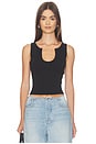 view 1 of 4 Deep U-neck Tank in Black