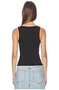 view 3 of 4 Deep U-neck Tank in Black