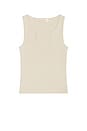 view 6 of 6 Deep U-neck Tank in Taupe
